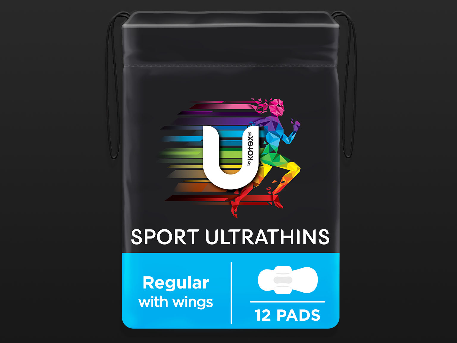 U by Kotex® Sport Ultrathin regular pads with wings