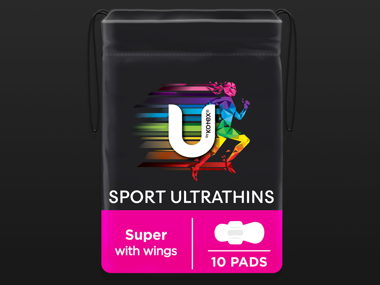 U by Kotex® Sport Ultrathin super pads with wings
