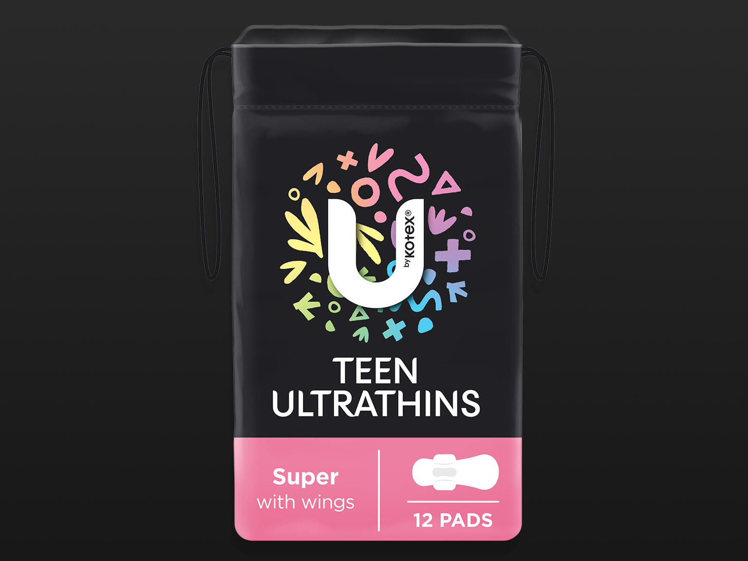 U by Kotex® Teen Ultrathin super pads with wings