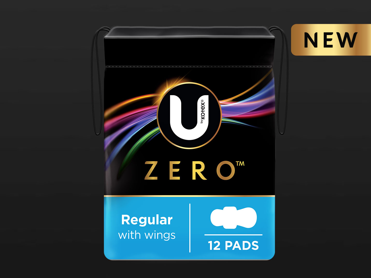 U by Kotex® Extra regular pads with wings