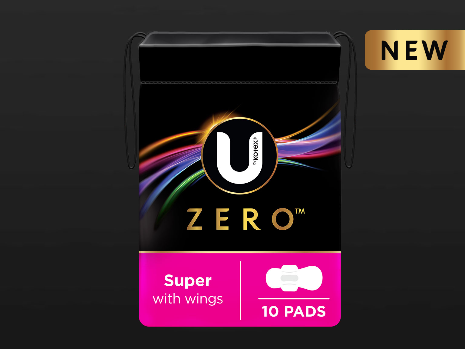 U by Kotex® Extra super pads with wings
