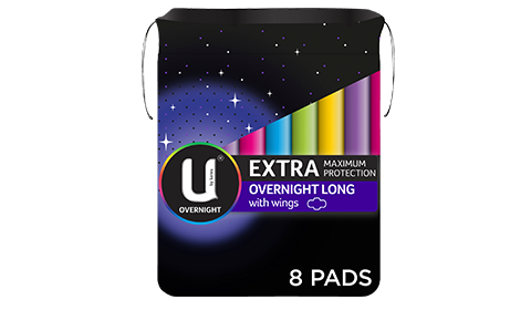 U by Kotex Extra Protection Overnight Long Pads