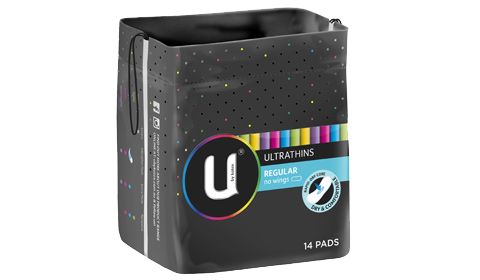 U by Kotex Regular Ultrathin Pads without Wings