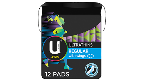 U by Kotex Sport Regula Ultrathin Pads with Wings 