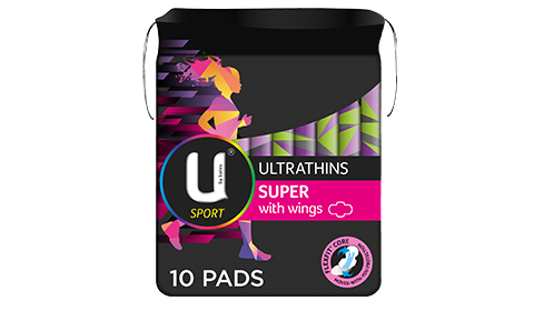 U by Kotex Sport Super Ultrathin Pads with Wings 